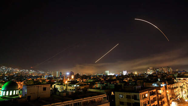 Удар коалиции в Дамаске, Сирия