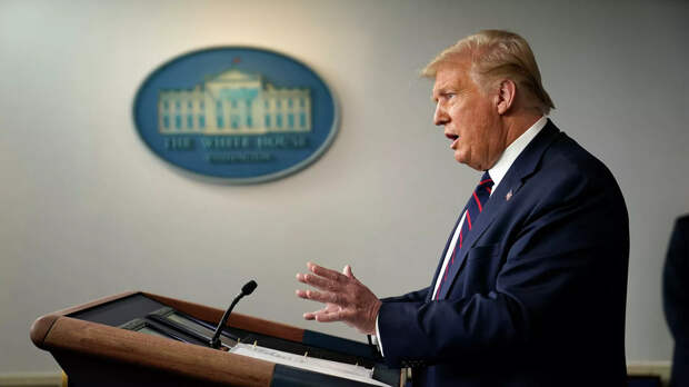 Президент Дональд Трамп во время пресс-конференции в Белом доме в Вашингтоне - РИА Новости, 1920, 20.08.2020