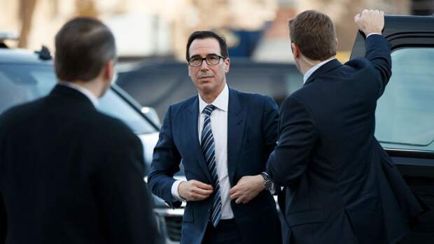 U.S. Secretary of Treasury Steven Mnuchin arrives at the US Capitol prior to the service for former President George H. W. Bush on Dec. 03.