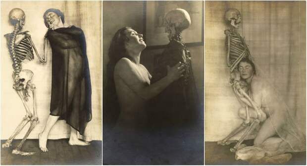 Дама со скелетом: сюрреалистический фотосет Франца Фидлера начала 1920-х годов