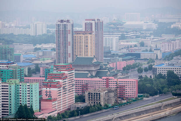 Столица Северной Кореи с высоты