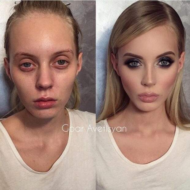 макияж до и после фото 19