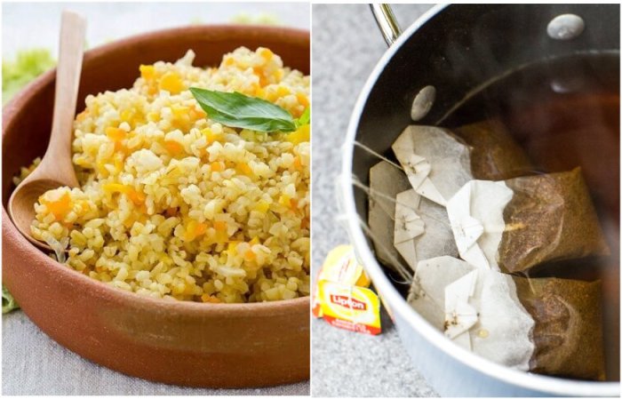 Крупы будут вкуснее, если их варить в воде, в которой заваривался чай Крупы будут вкуснее, если их варить в воде, в которой заваривался чай