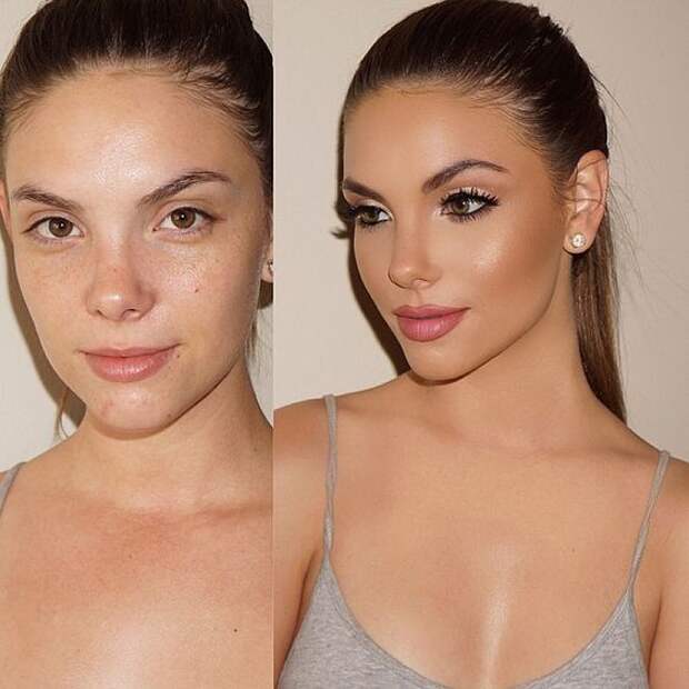 макияж до и после фото 12