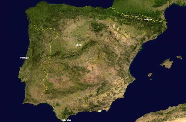 Пиренейский полуостров медленно вращается по часовой стрелке