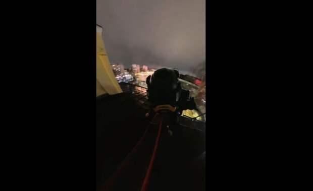 Видео: В Смоленске спасатели вызволили кошку с крыши, где она провела три дня