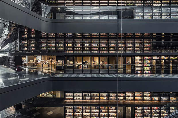 Футуристический книжный магазин в Китае