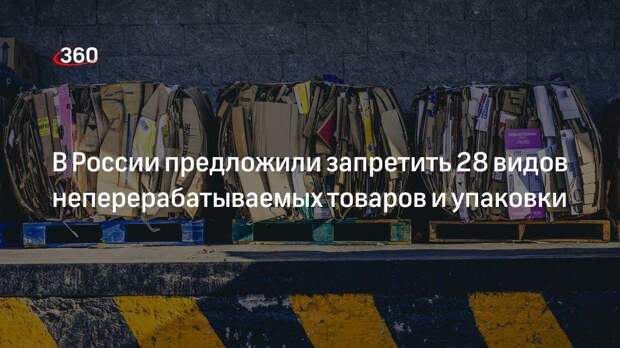 В России предложили запретить 28 видов неперерабатываемых товаров и упаковки