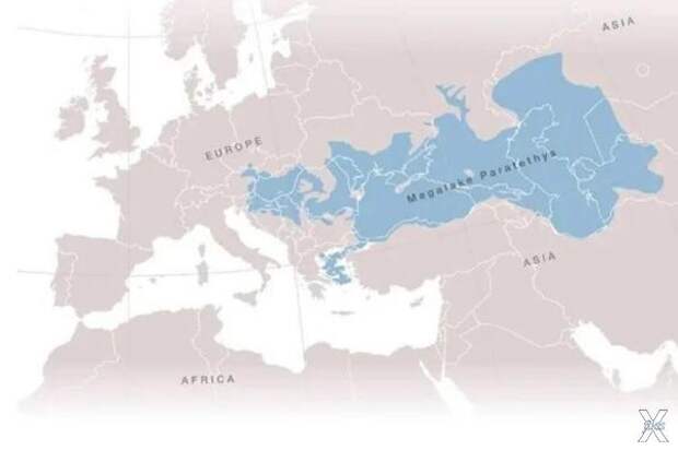 Паратетис на древней карте