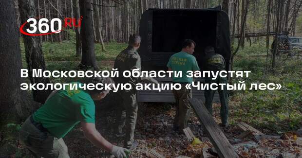 В Московской области запустят экологическую акцию «Чистый лес»