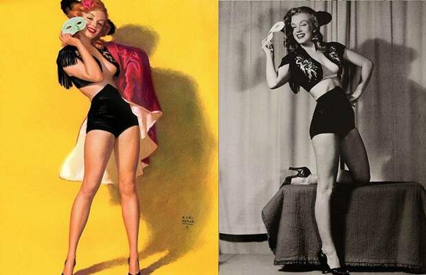 Начинающая актриса Мэрилин Монро работала моделью за 10 долларов в час.