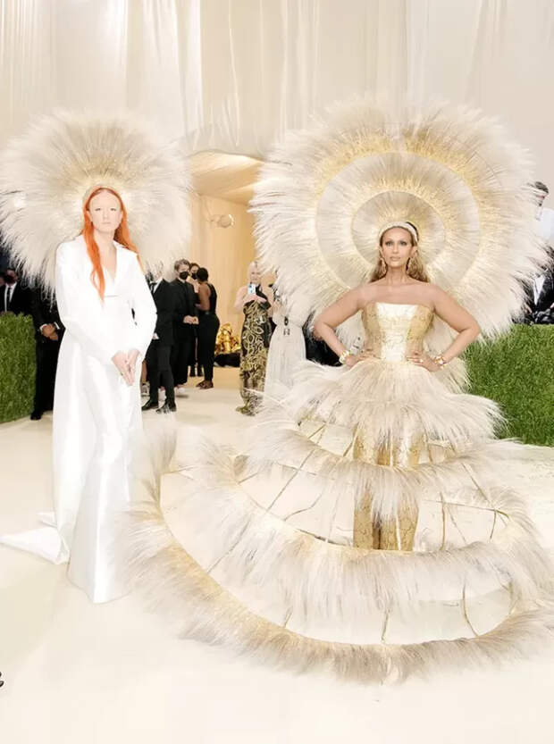 наряды знаменитостей на met gala 2021 фотографии харрис рид и иман на met gala