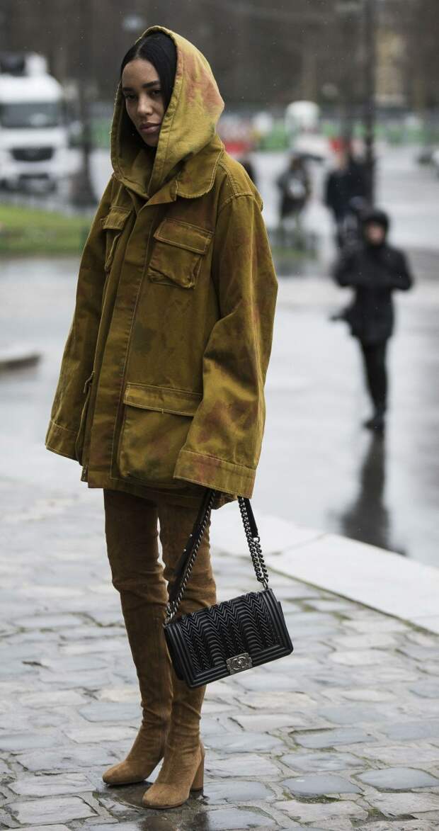 Неделя моды в Париже стритстайл фото