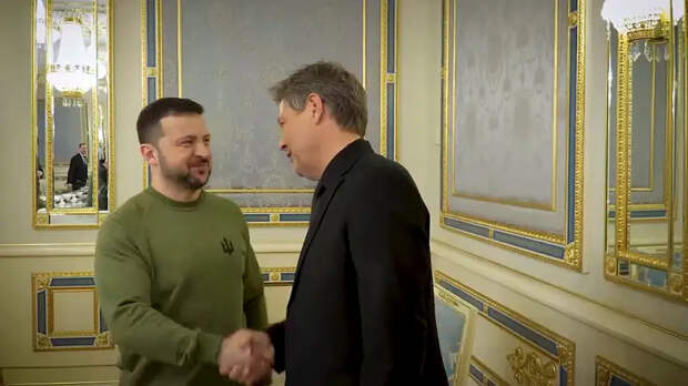 Сегодня ночью вице-канцлер ФРГ провёл полтора часа в «бомбоубежище» киевского отеля
