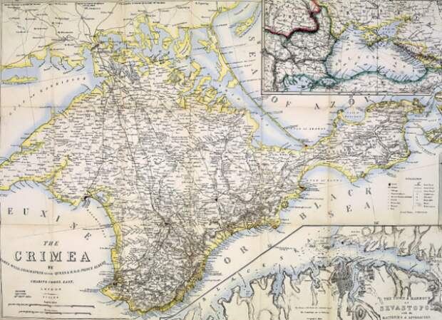 Английская карта Крыма 1854 г.