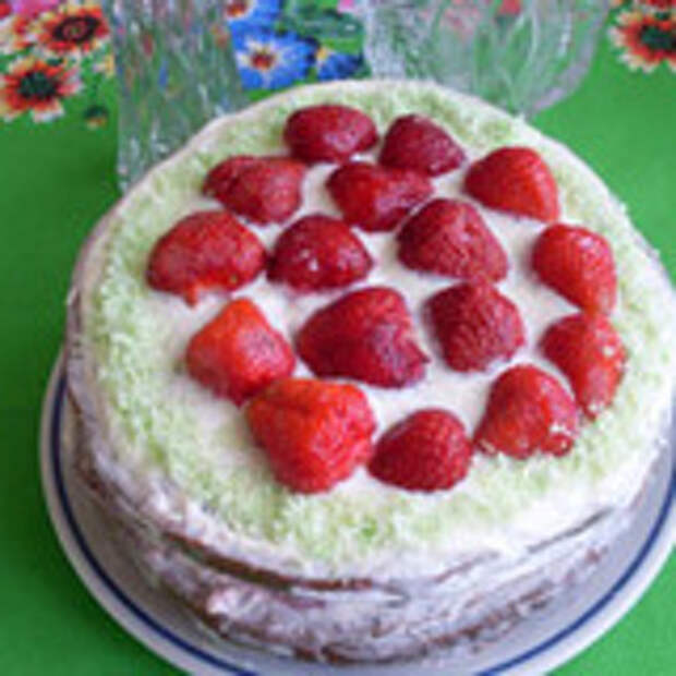 Тортик с клубникой