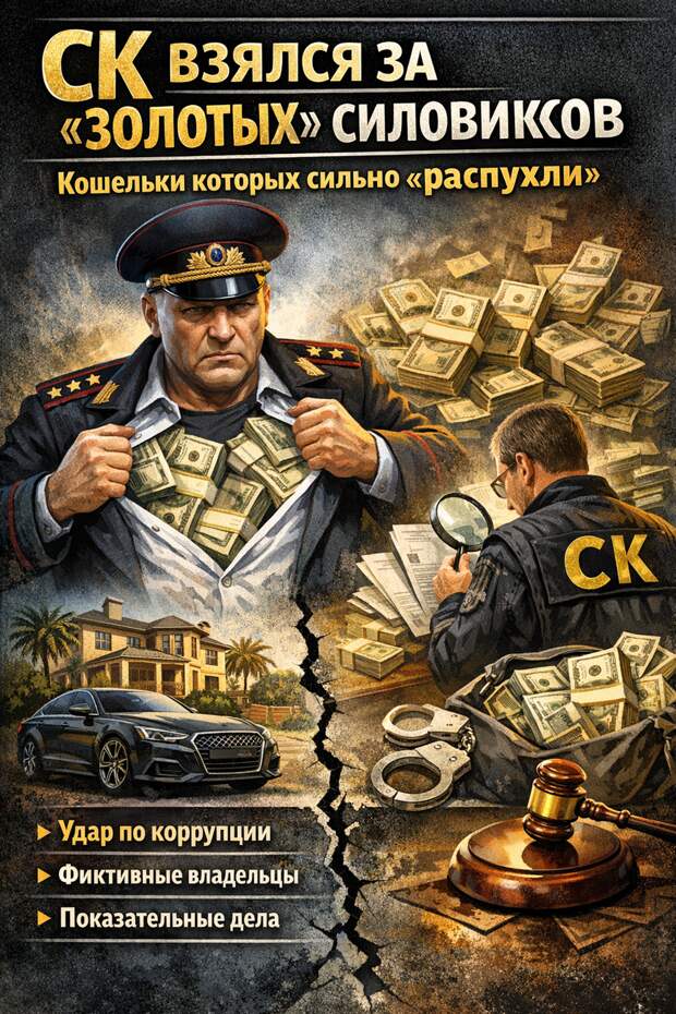 СК взялся за «золотых» силовиков, кошельки которых сильно «распухли»