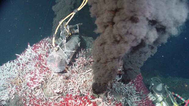 Пример глубоководных черных курильщиков