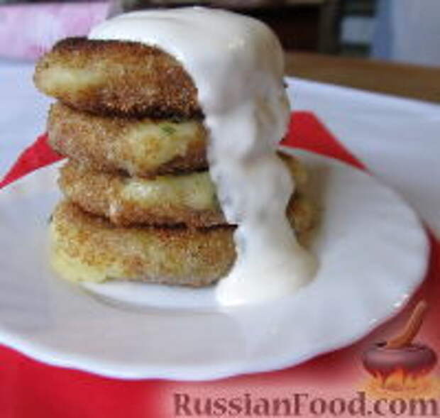 Фото к рецепту: Картофельные крокеты с сыром