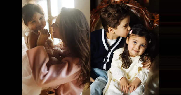 Равшана Куркова устроила новогоднюю фотосессию с подросшими детьми