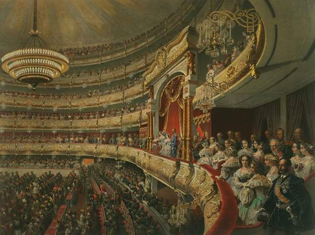 Vid-na-tsarskuyu-lozhu-Bolshogo-teatra.-Akvarel-1856-goda