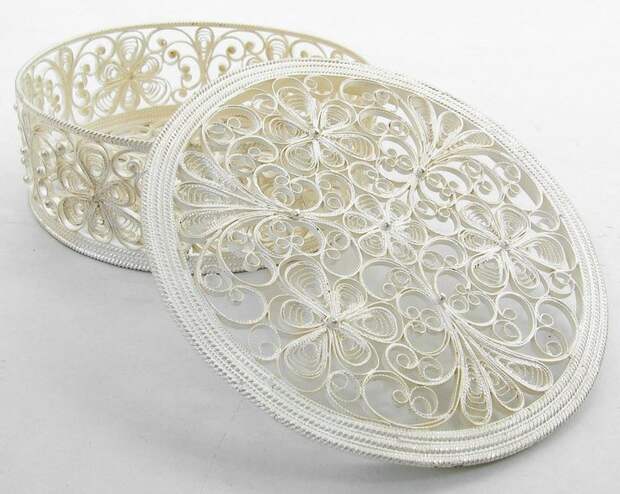 Russian Filigree Box "Rose"