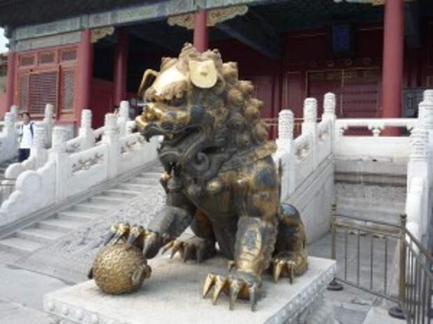 Лев, скульптура Китая