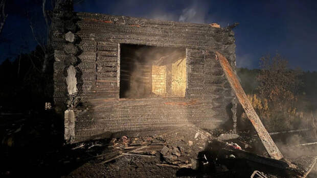 Сожженный дом / Фото: УМВД по Курганской области