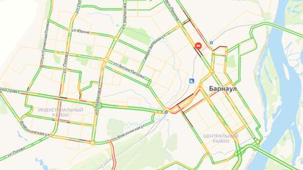 Пробки в 8 баллов образовались в Барнауле вечером 1 сентября