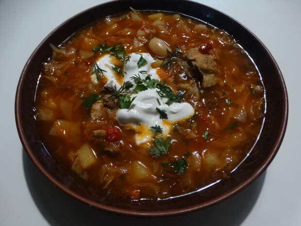 Мой коронный рецепт любимого борща с фасолью (Отдельно за день мариную свеклу)