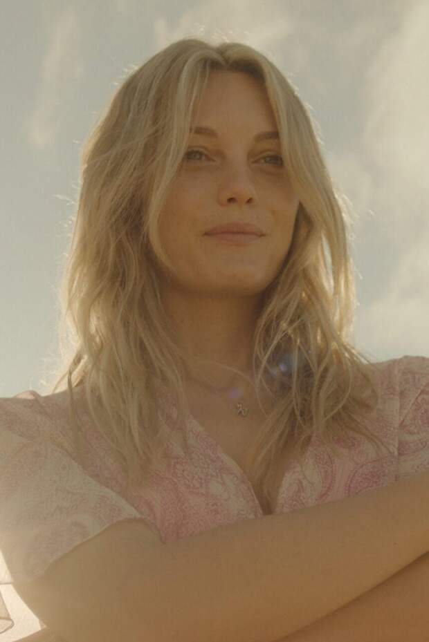 Young Catherine enjoys the beach.