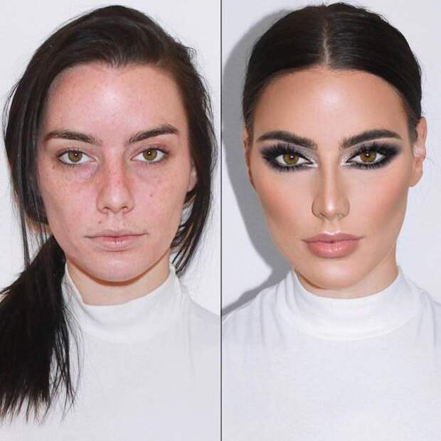 макияж до и после фото 1