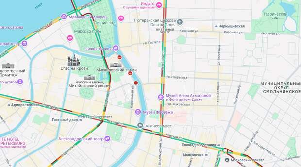 В Петербурге пробки достигли десяти баллов