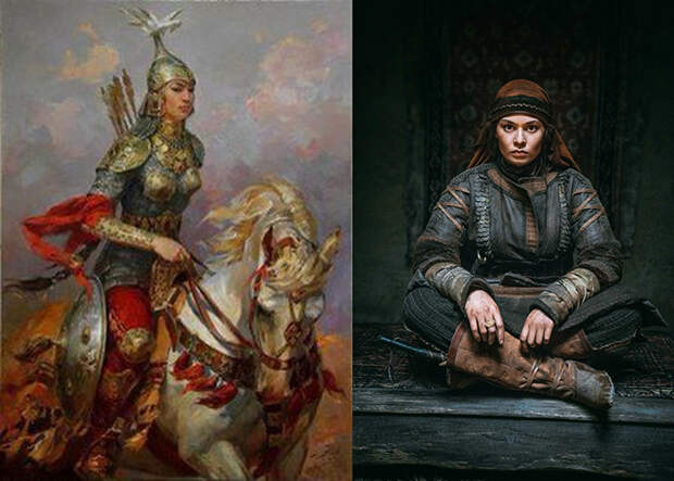 Хрупкая девушка отчаянно старалась победить могучего воина. Хрупкая девушка отчаянно старалась победить могучего воина.