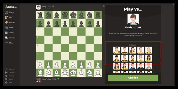 Play Chess Against The PogChamps 4 Bots