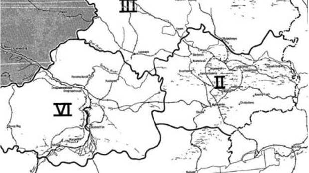 Зона II — самые лояльные СССР районы Донбасса на американской карте