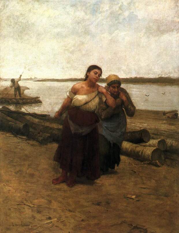 Лайош Деак-Эбнер, «Бурлачки», 1885