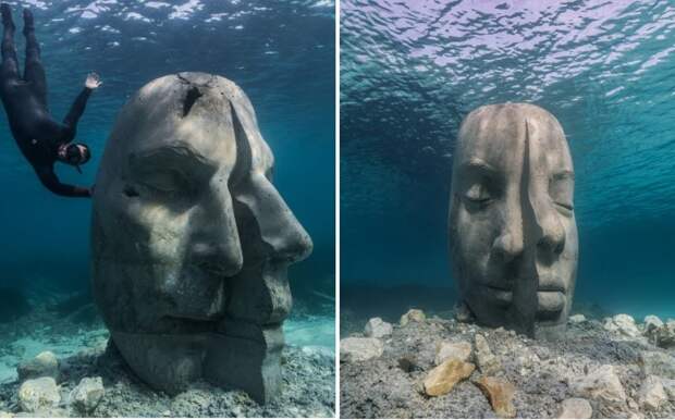 Удивительные скульптуры на дне моря. Удивительные скульптуры на дне моря.