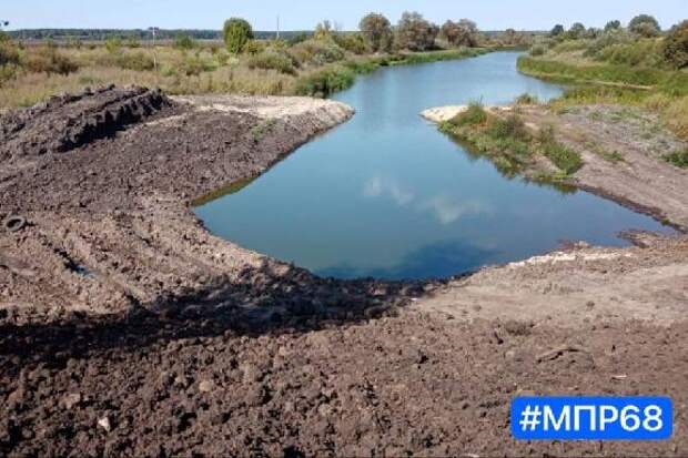 Под Тамбовом с опережением графика ведётся ремонт плотины пруда