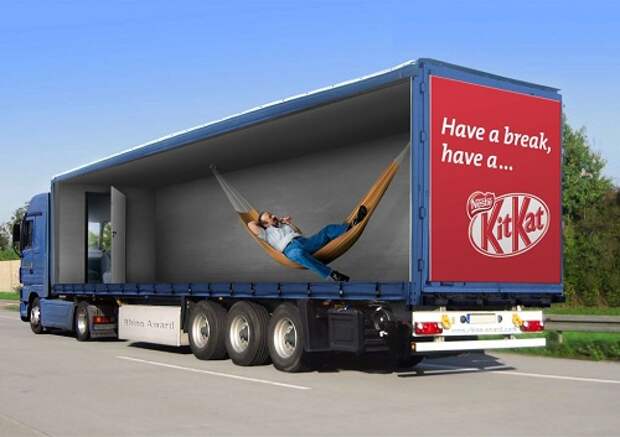 Потрясающая реклама на грузовиках