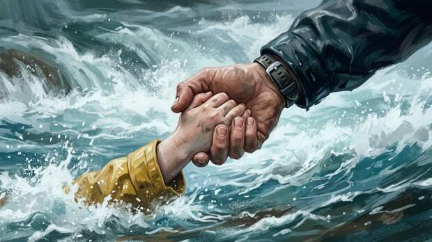 Появилось видео спасения девочки, чуть не унесённой потоком воды в Махачкале