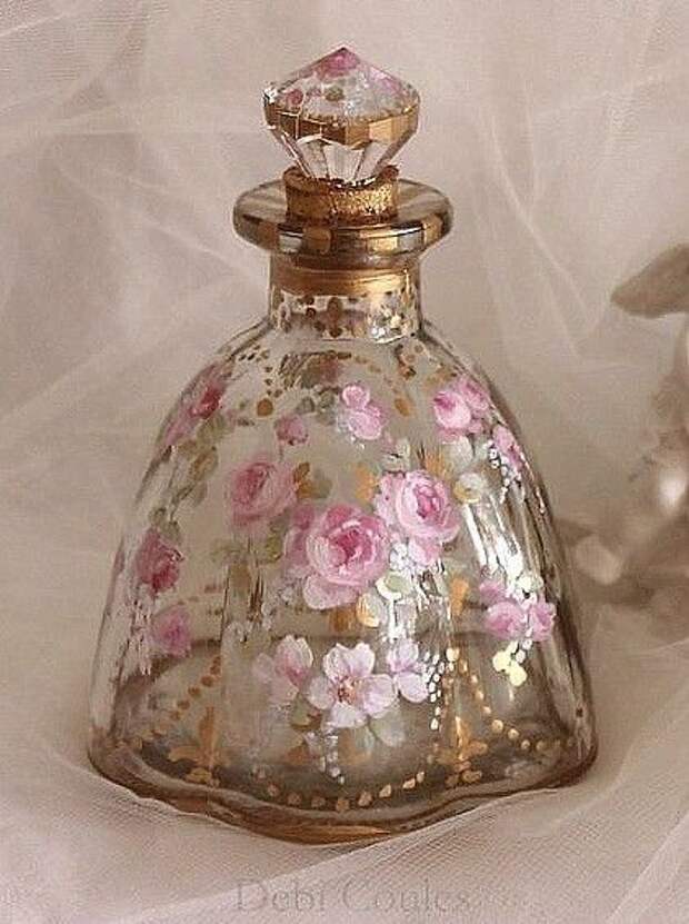 French Roses Felur-de-lis Perfume Bottle - Debi Coules Romantic Art 450 designer and niche perfumes/colognes to choose from! <Visit> http://qoo.by/2wrI/