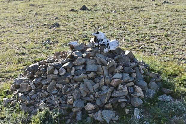 Sacred strone cairn, Orkhon Valley