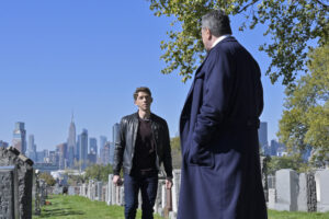 Joe Hill and Frank meet at Joe Reagan's grave on Blue Bloods