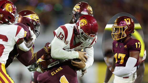 USC Football Arizona State Groin Kick Chad Johnson Jr