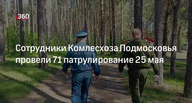 Сотрудники Комлесхоза Подмосковья провели 71 патрулирование 25 мая