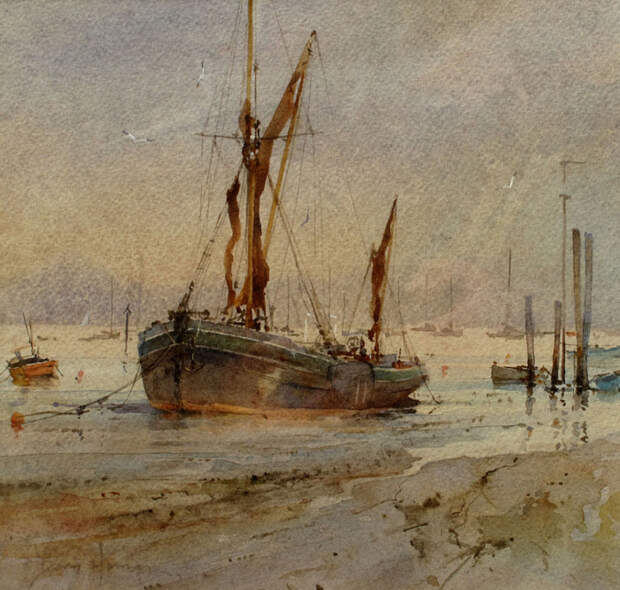 Waiting for the tide, Pin Mill S (700x667, 506Kb)