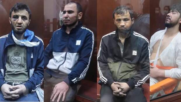 Задержанные после совершения теракта в Крокусе. Фото: runews24.ru