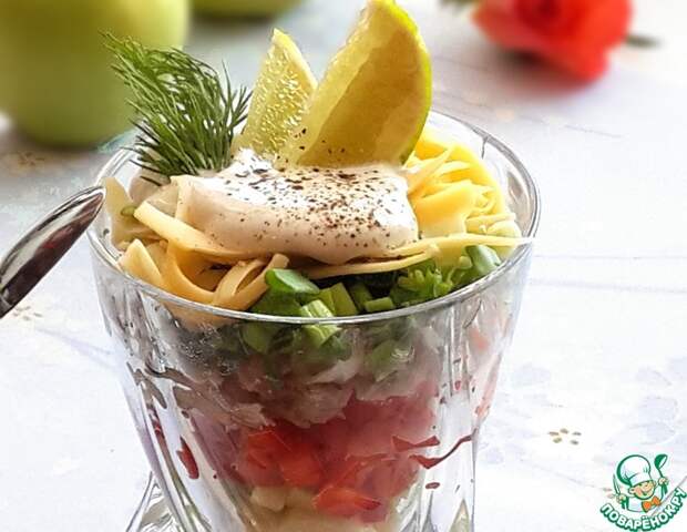 Рецепт: Салат с курицей Барышня