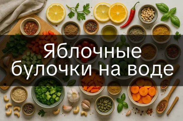 Яблочные булочки на воде